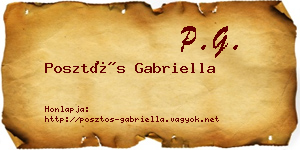 Posztós Gabriella névjegykártya