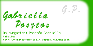 gabriella posztos business card