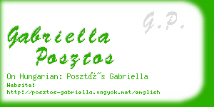 gabriella posztos business card